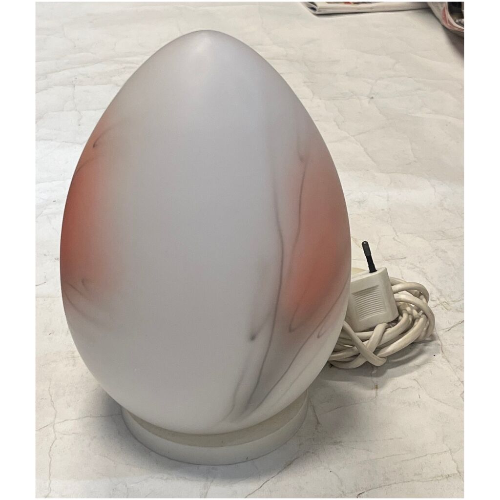 Egglamp / Ägglampa E14 bordslampa Rosdala Glasbruk 24x16cm
