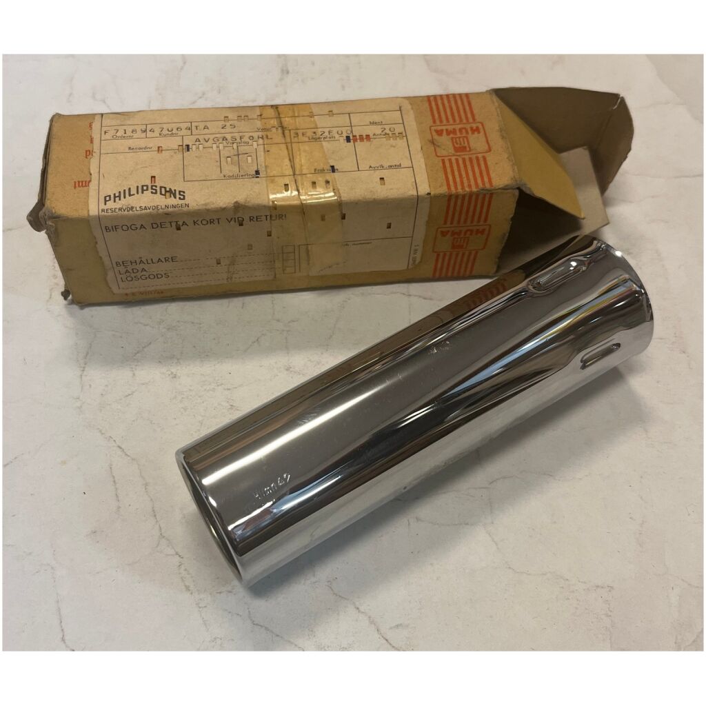 Ändrör slutrör avgasförlängare kromat 15cm 29,2mm Huma 42 Philipsons Mercedes