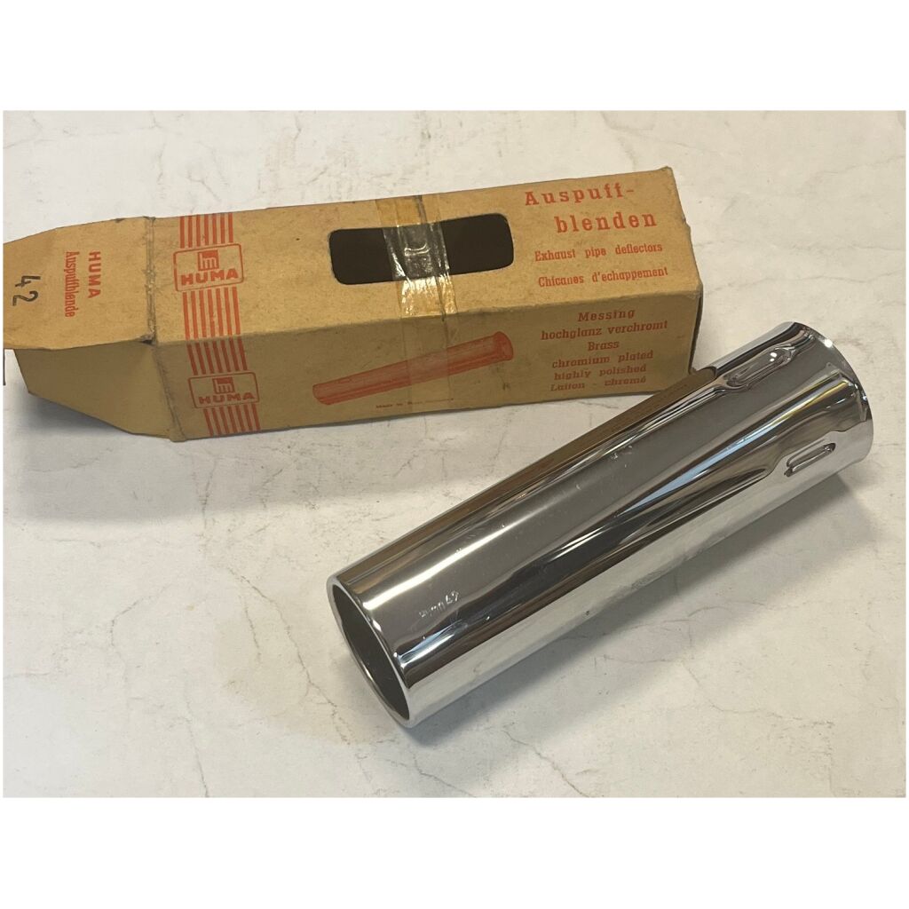 Ändrör slutrör avgasförlängare kromat 15cm 29,2mm Huma 42 Philipsons Mercedes