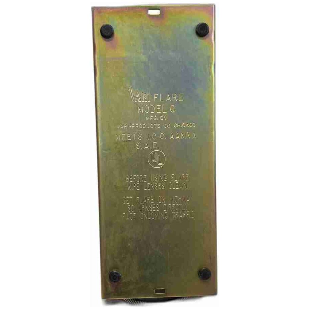 Reflektorer & flagga varning vid väg olycka USA 60-tal VARI-FLARE MODEL G