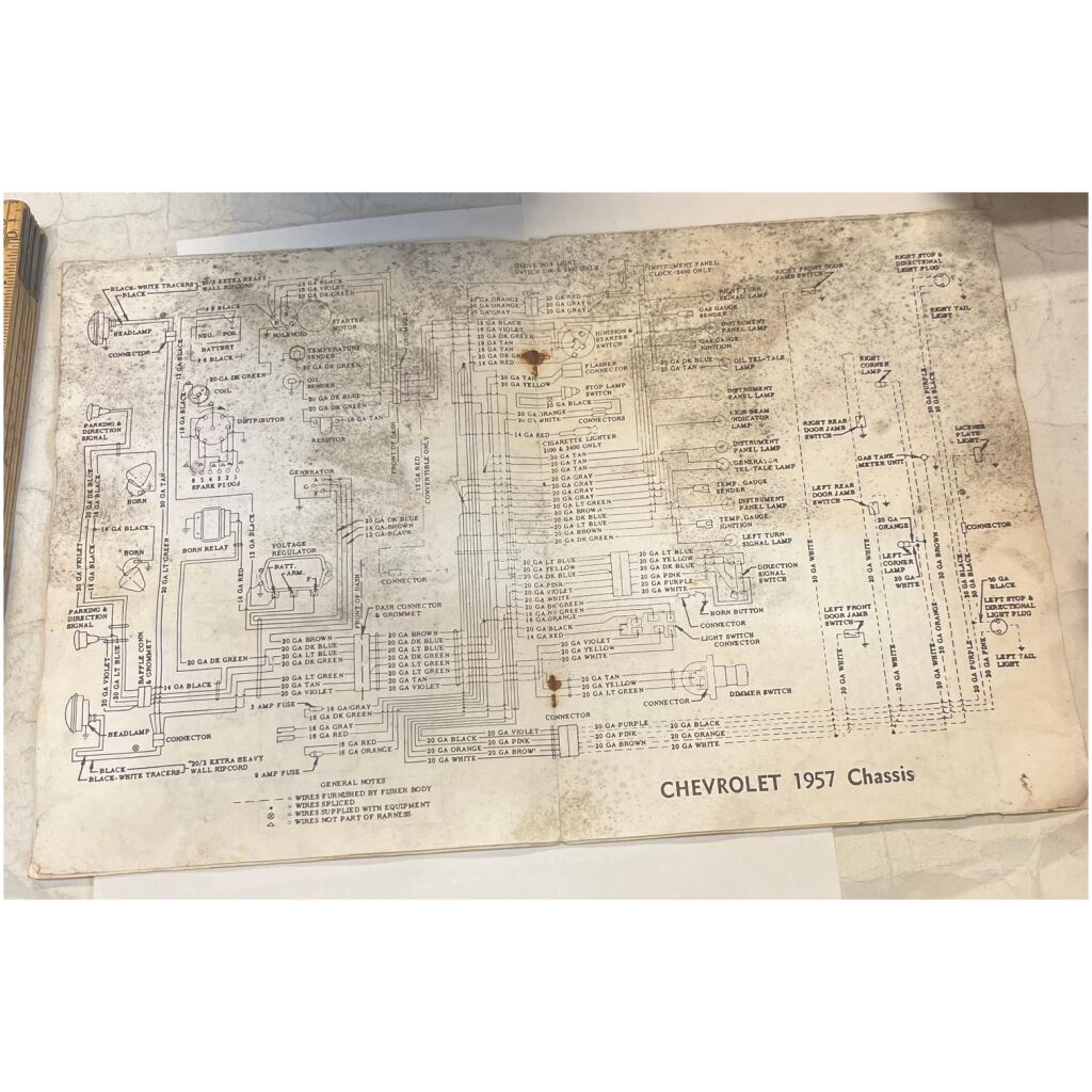 1957 Chevrolet wiring diagrams 6 sidor General Motors Corporation