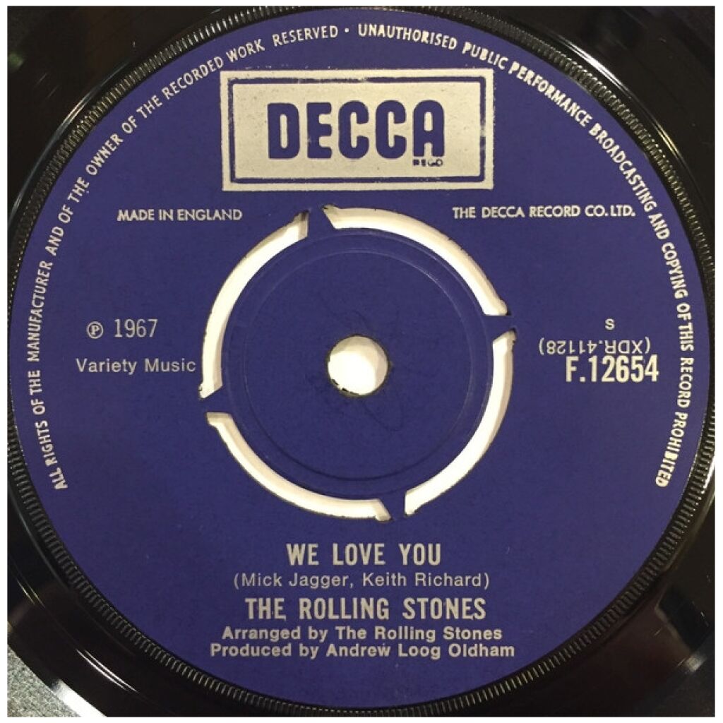 The Rolling Stones - We Love You / Dandelion (7, Single)