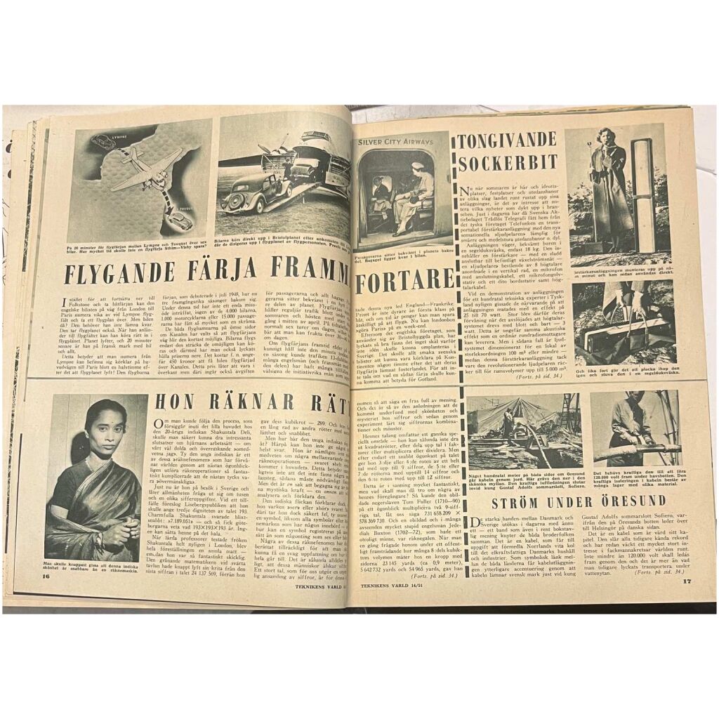 Teknikens Värld nr 14 1951 36 sidor begagnad