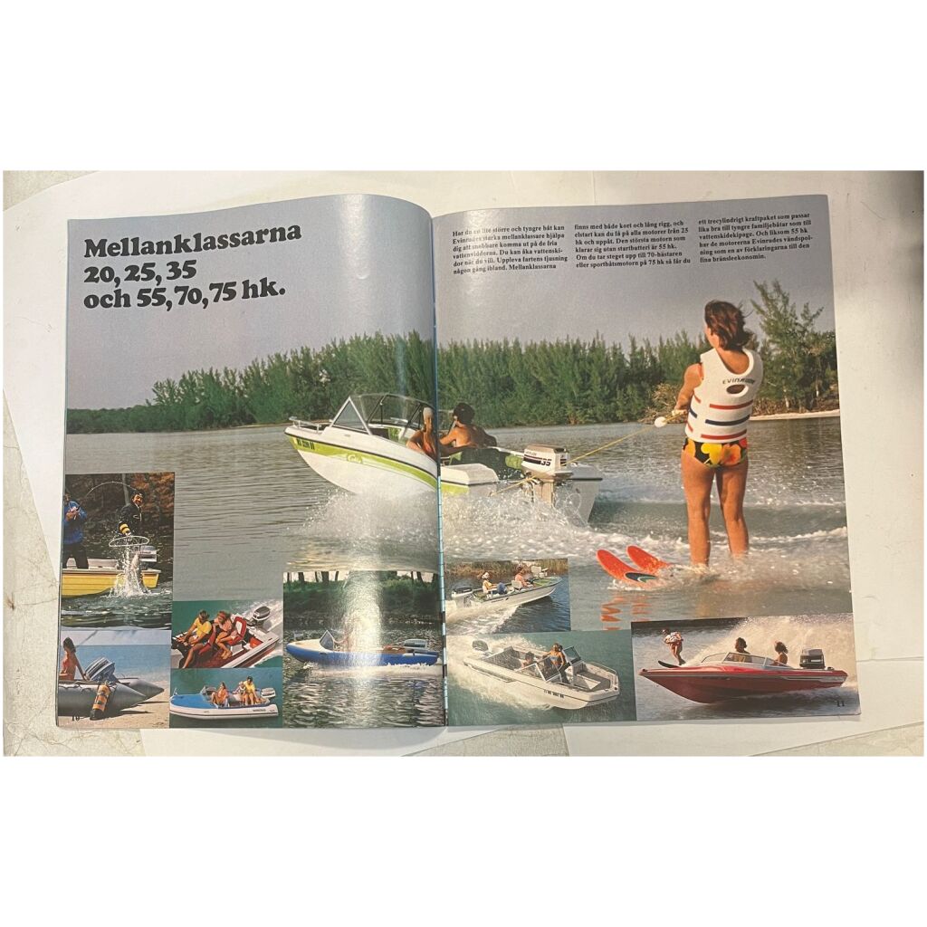 Broschyr 1979 Evinrude 2-235hp utombordare svensk 24 sidor begagnad