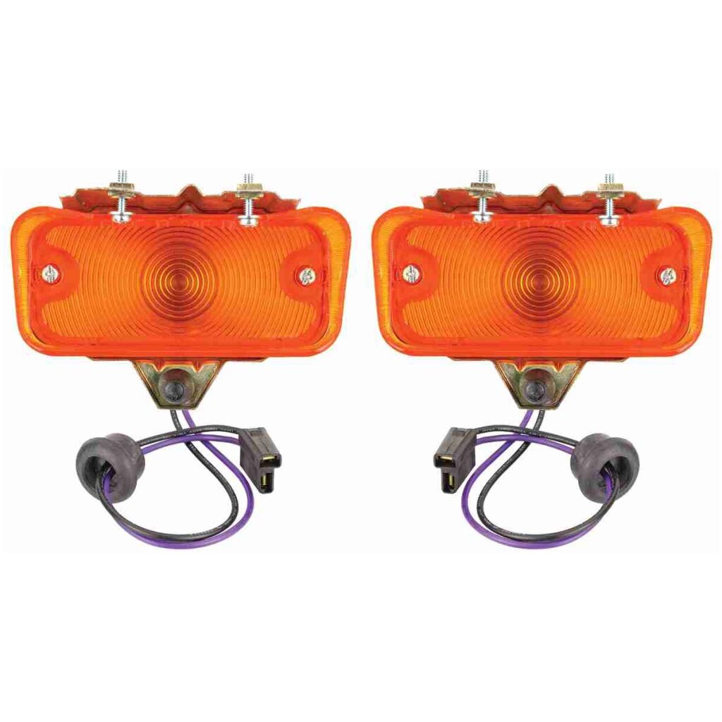 Parkljusglas / blinkersglas komplett 1968 Chevelle/El Camino, 1 par