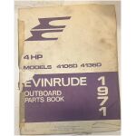 Reservdelshäfte Evinrude 4hp 1971 utombordare eng 11 sidor begagnad