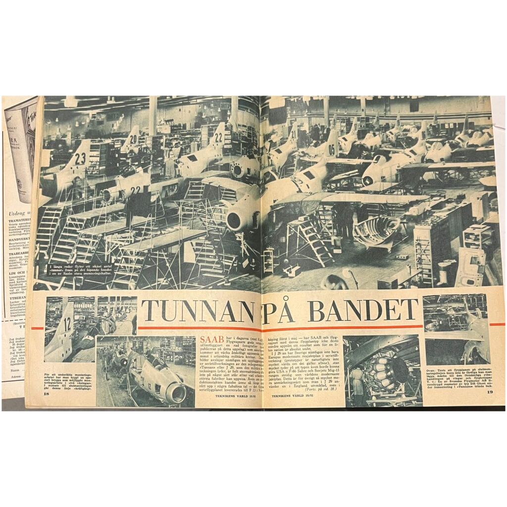 Teknikens Värld nr 19 1951 36 sidor begagnad