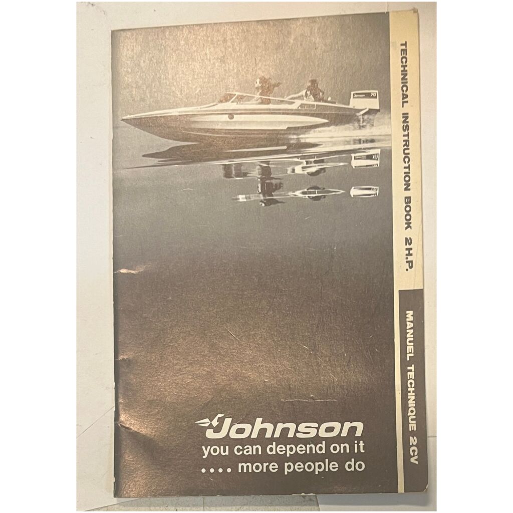 Instruktionsbok Johnson 2hp 1973 utombordare eng & franska 38 sidor begagnad