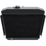 Aluminiumkylare 1955-57 Chevrolet (V8) 3 radig Svart finish
