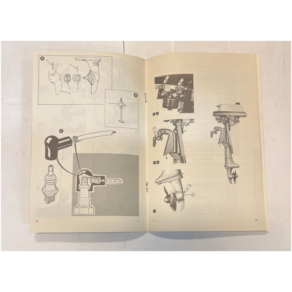 Instruktionsbok Johnson 50-anniversary utombordare eng & franska 35 sidor