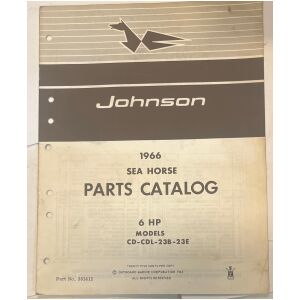 Reservdelskatalog Johnson 6hp 1966 utombordare engelska 12 sidor begagnad