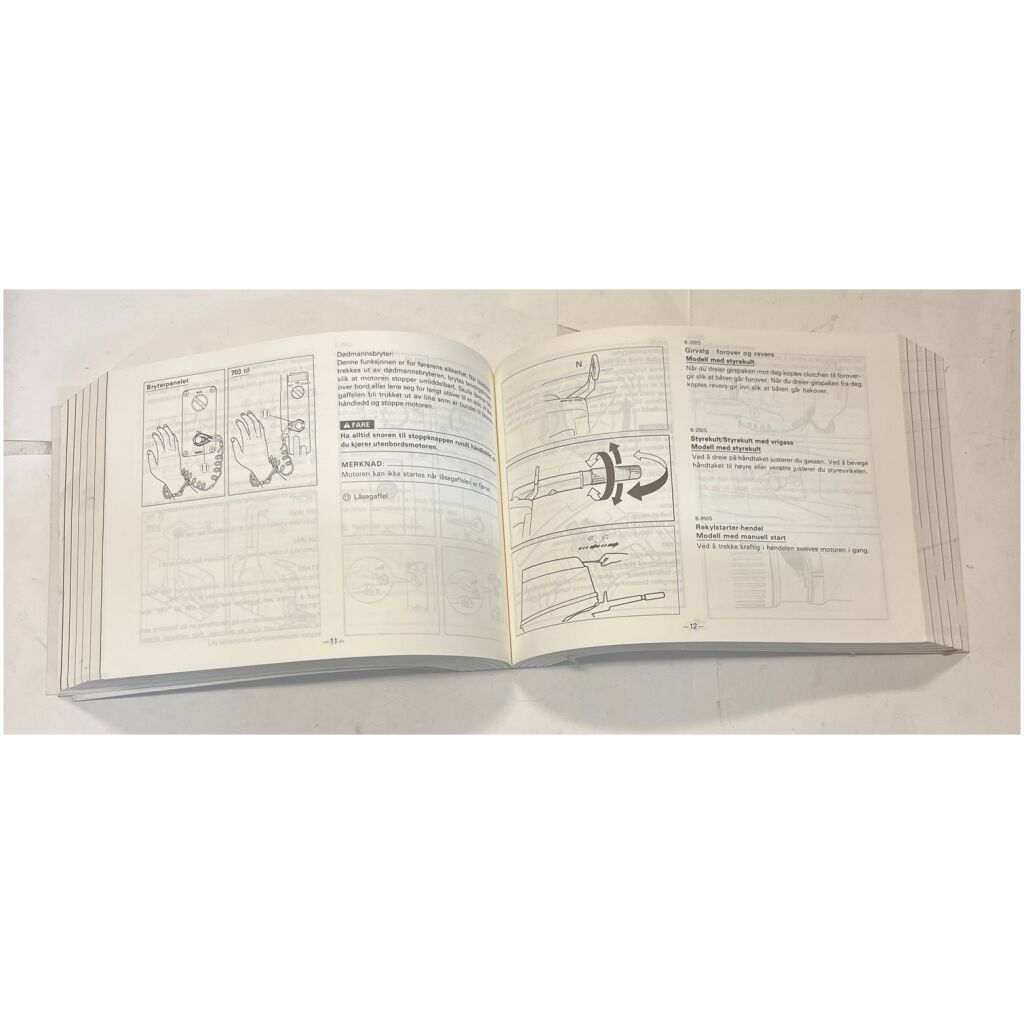 Instruktionsbok Yamaha 30D utombordare svenska mfl 990 sidor begagnad