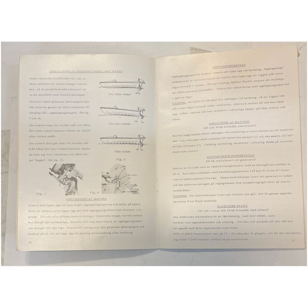 Instruktionsbok West Bend 3,5-45hk utombordare svenska 33 sidor