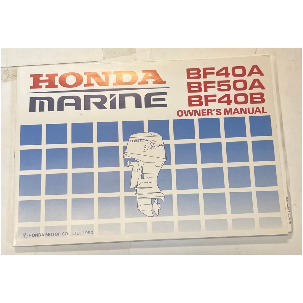 Instruktionsbok Honda Marine på engelska utombordare 1990 123 sidor begagnad