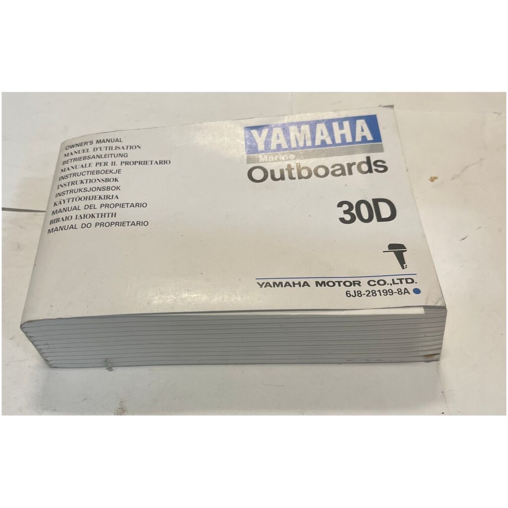 Instruktionsbok Yamaha 30D utombordare svenska mfl 990 sidor begagnad
