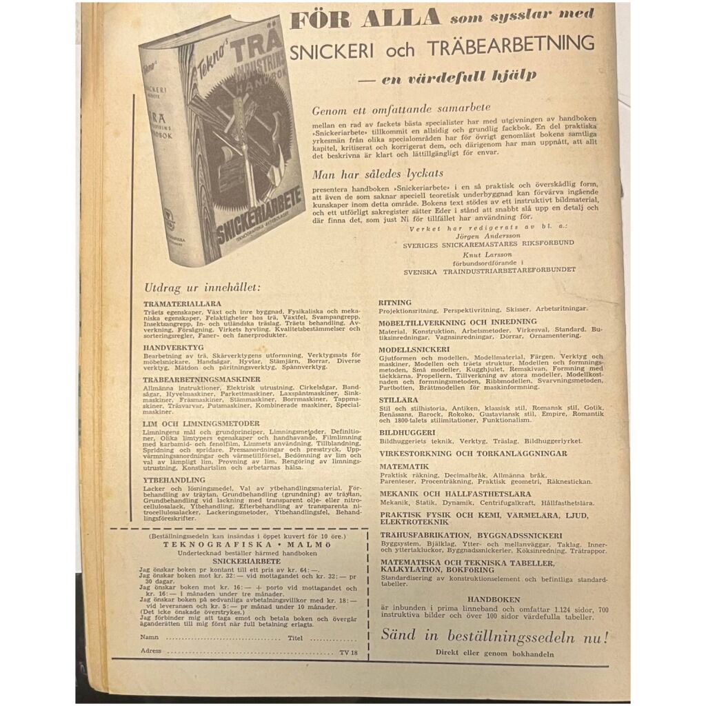 Teknikens Värld nr 18 1951 36 sidor begagnad