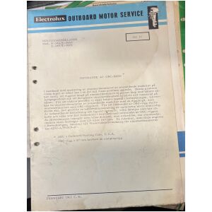 Servicemeddelande Electrolux 1962 utombordare svensk 11 sidor begagnad