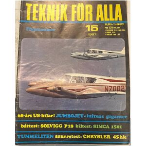 Teknik för alla nr 15 1967 52 sidor begagnad