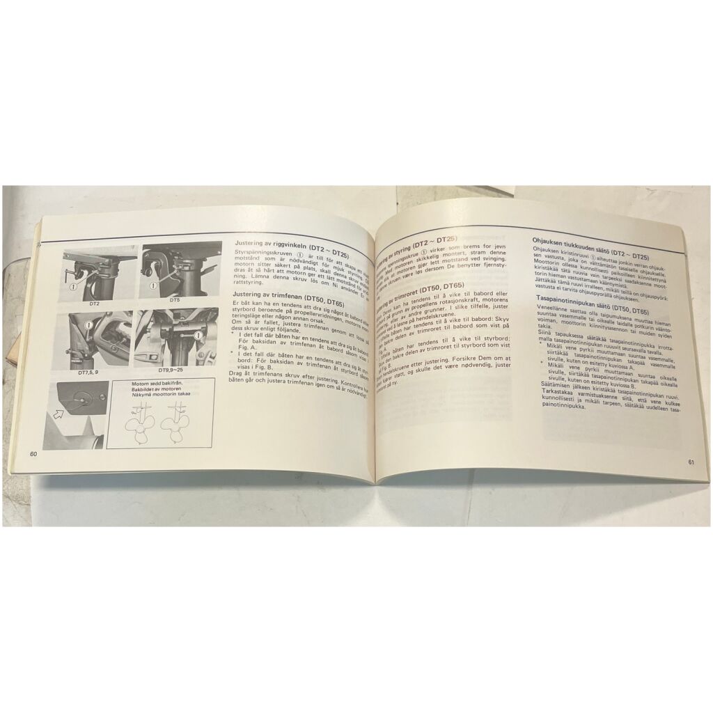 Handledning Suzuki utombordare 1978 svensk norsk finsk 112 sidor begagnad