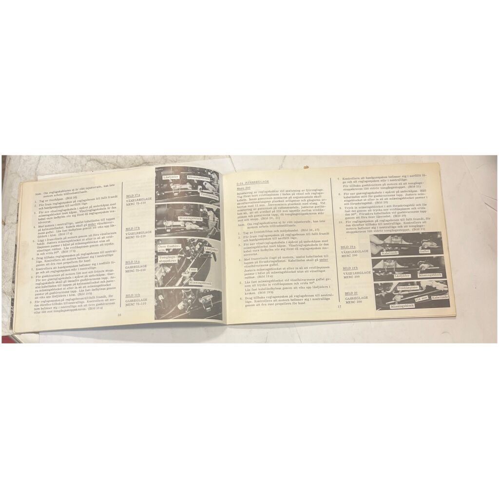 Instruktionsbok Mercury 1970 utombordare samtliga modeller 67 sidor begagnad