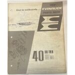 Reservdelshäfte Evinrude 40hp 1968 utombordare eng 17 sidor begagnad