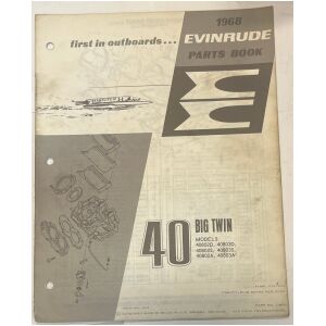 Reservdelshäfte Evinrude 40hp 1968 utombordare eng 17 sidor begagnad