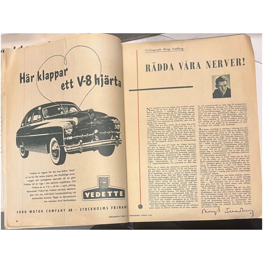 Teknikens Värld nr 11 1951 40 sidor begagnad