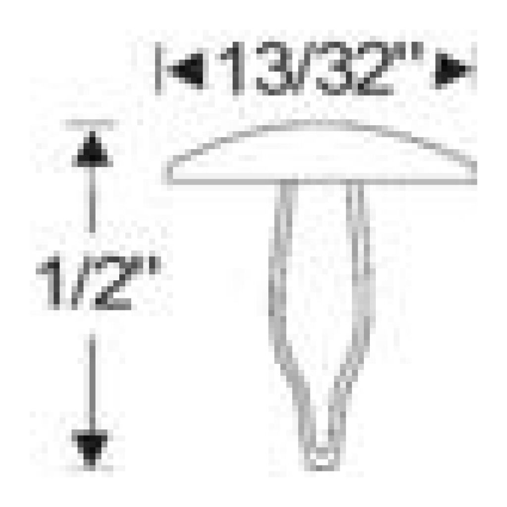 Clips dörrgummilist Buick Chev Olds Cadillac Pontiac 1953-67, Steele 50-0198-73