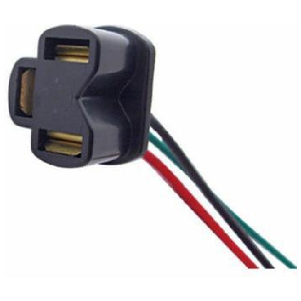 3 Contact Female Headlight Pigtail For H4 Halogen Bulb