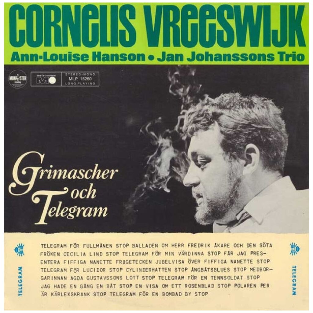 Cornelis Vreeswijk, Ann-Louise Hanson, Jan Johanssons Trio - Grimascher Och Telegram (LP, Album)