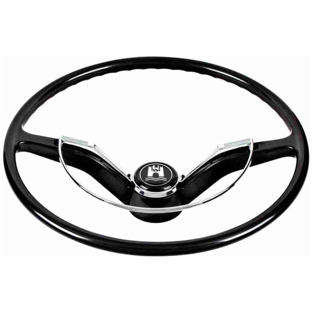 15-3/4" Ratt 1962-71 VW Beetle, Karmann Ghia, Type 3 Svart Komplett