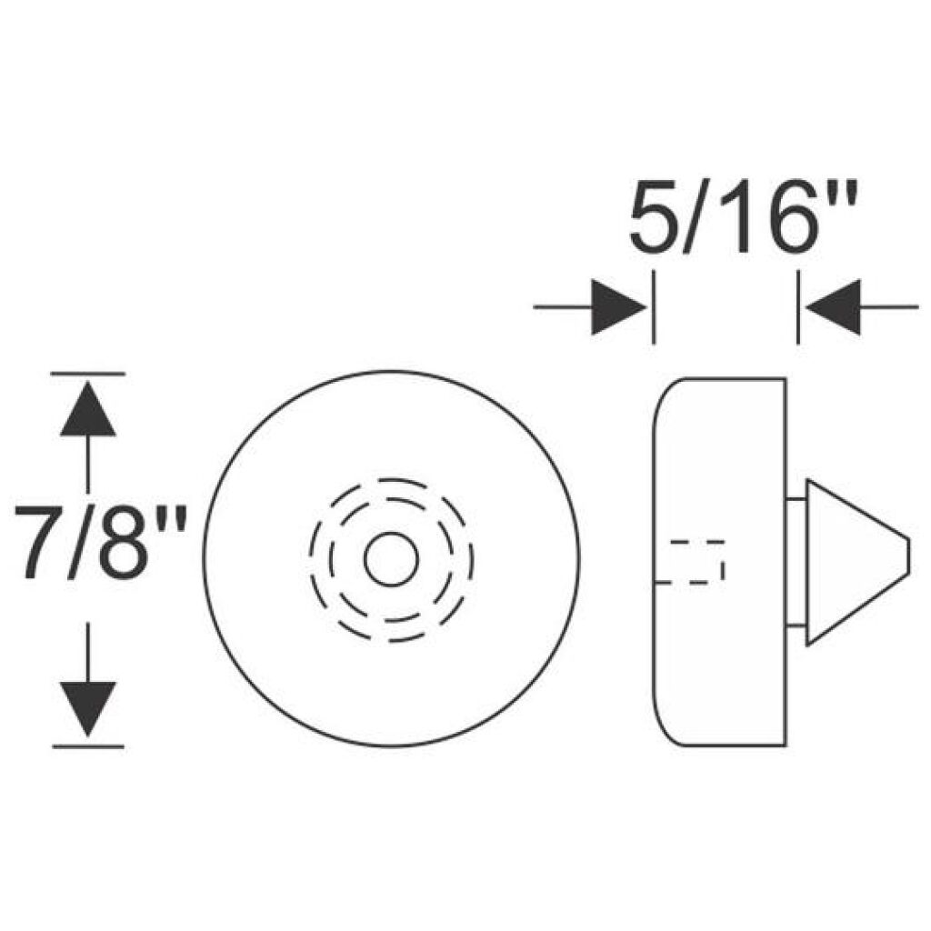 Bagage Gummistopp 7/8"