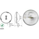 Strålkastare Sealed Beam 5 3/4" passar bilar 1958-96