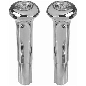 Vred, dörrlås, 1968-88 Chrome, Smooth, Par