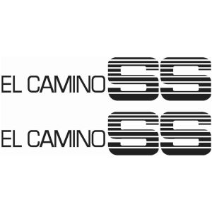 Dekal, 86-87 el camino, dörr, ss, par, svart