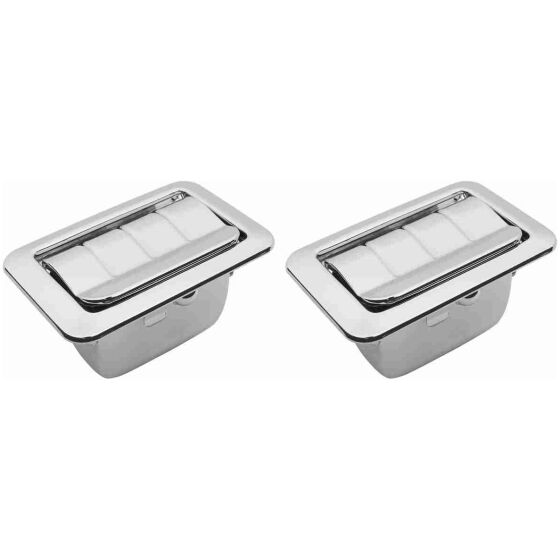 Cover, Ash Tray, 1968-72 Chevrolet, 68-69 Bop, Chrome/Ribbed, 3-1/2 "x 2", par
