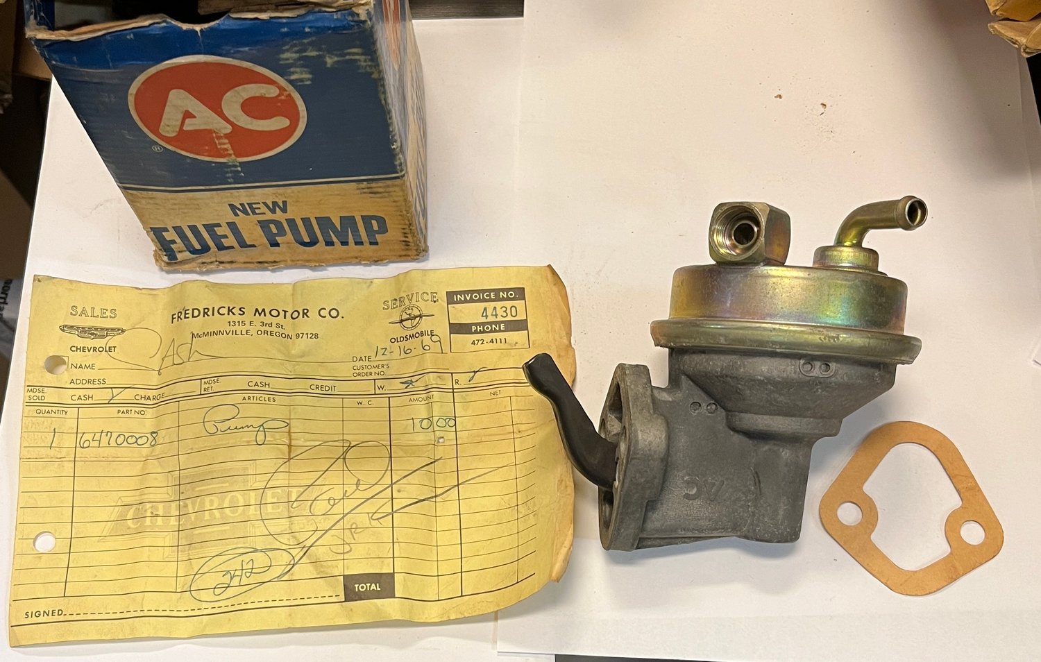 BRÄNSLEPUMP SB 262-400 GM 1967-1988 AC Delco 6470008 / 40669