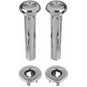 Knopp, hylsa dörrlås (smidigt) kit 1968-88, Chrome