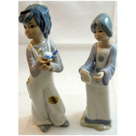 2 st Figuriner Porslin Casades Spain Spanien