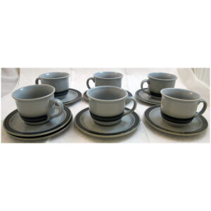 6 st Kaffekoppar med fat cadium free England