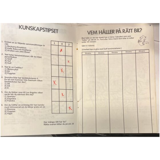 GULFS Lek & Pysselbok för barnen i baksätet 1982 19 sidor begagnad