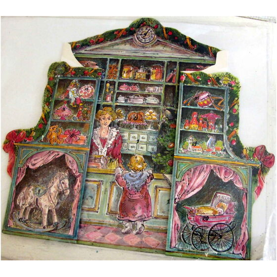 Vintage Äldre Julkalender oöppnad