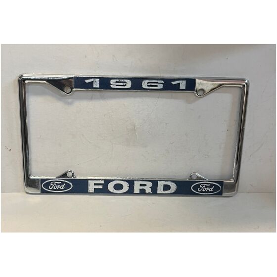 Nummerplåtsram kromad metall 1961 Ford