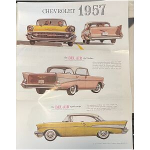Försäljningsbroschyr 38cm hög Chevrolet dealer 1957