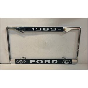 Nummerplåtsram kromad metall 1969 Ford