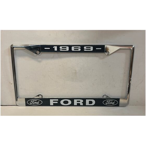 Nummerplåtsram kromad metall 1969 Ford
