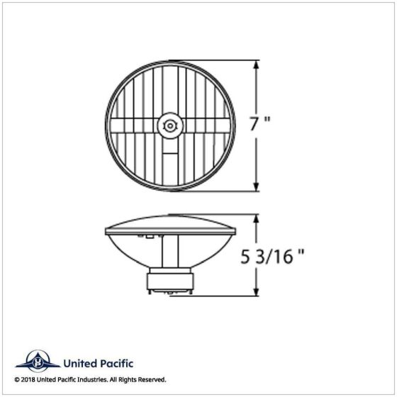 Lyktinsats ULTRALIT - 7" Crystal Headlight 7tum Halogen H4 65-55W