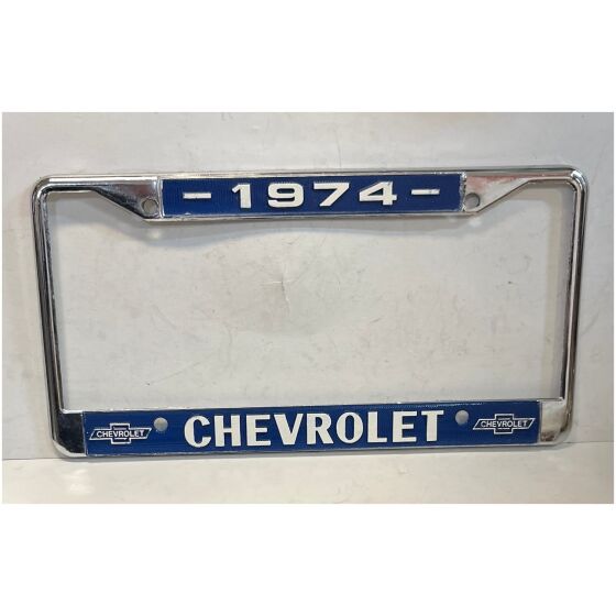 Nummerplåtsram kromad metall 1974 Chevrolet