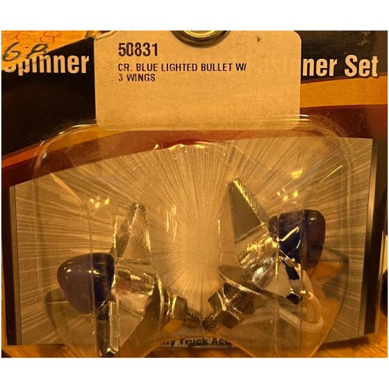 Spinners kromade (1-par) fastener nummerskylt blue belysning