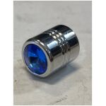Kolvar kromade blue kristall i toppen Ventilhattar 1-par